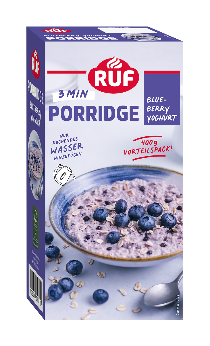 RUF Porridge Blueberry Yoghurt 400 G