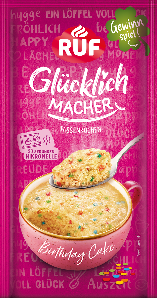 RUF Glücklichmacher Tassenkuchen Birthday Cake