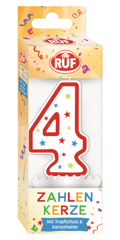 RUF Zahlenkerze 4