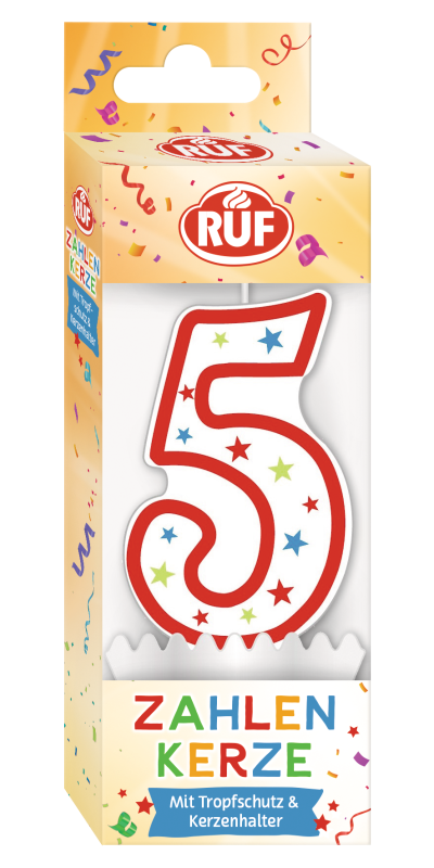RUF Zahlenkerze 5