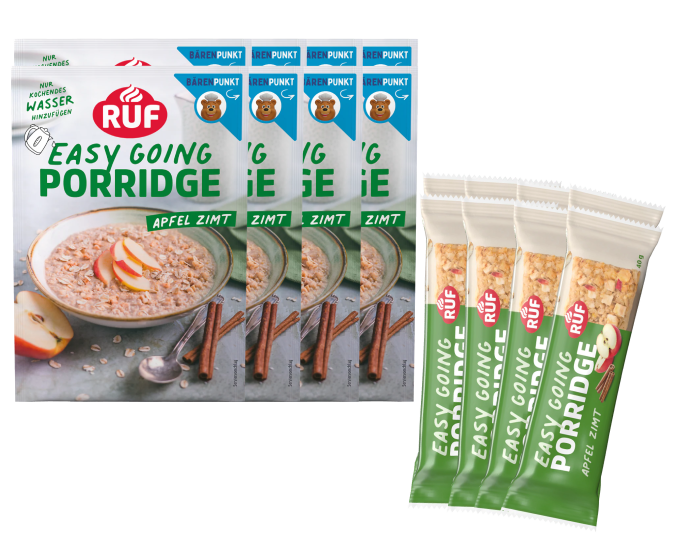 RUF Apfel Zimt Porridge + Riegel (16 Stück)