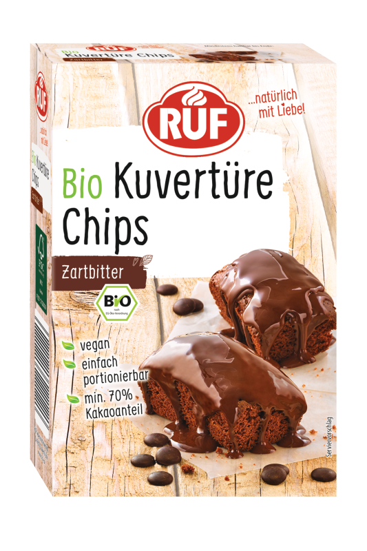 RUF Bio Kuvertüre Chips Zartbitter