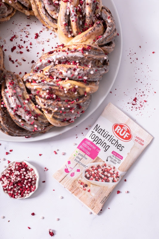 RUF Natürliches Topping Himbeer Kirsche Reiscrisps