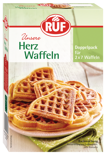 RUF Herz Waffeln Backmischung