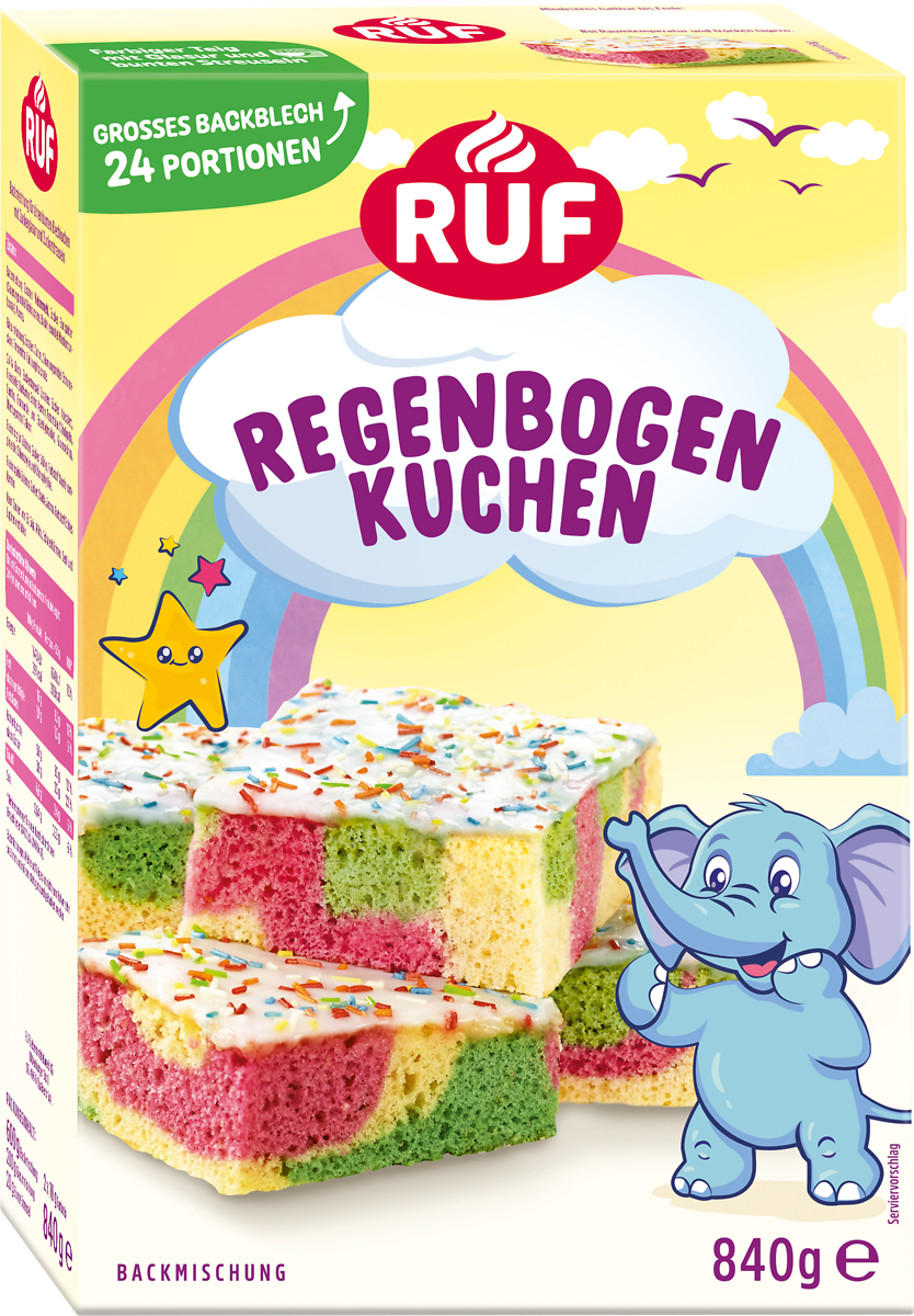 RUF Regenbogen Kuchen Backmischung