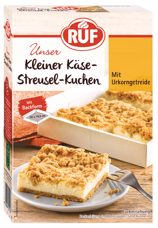 RUF Kleiner Käse-Streusel-Kuchen Backmischung