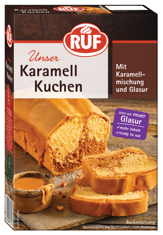 RUF Karamell Kuchen Backmischung