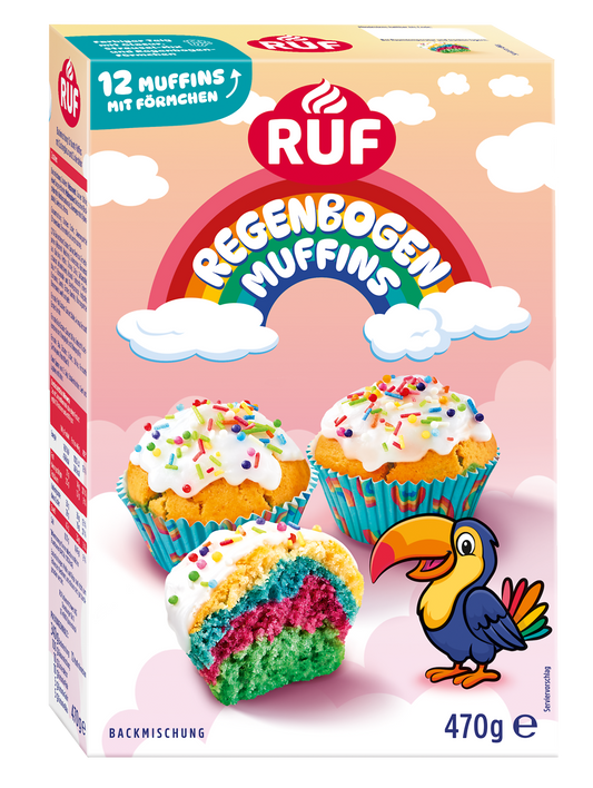 RUF Regenbogen Muffins