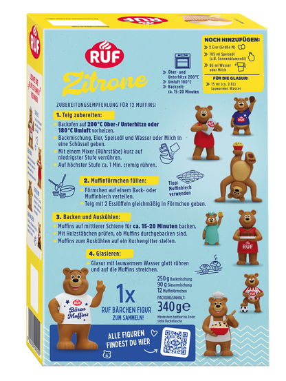 RUF Bären Muffins Zitrone Backmischung -  Bild 1