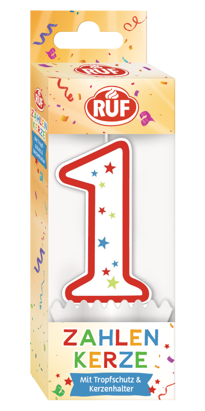 RUF Zahlenkerze 1