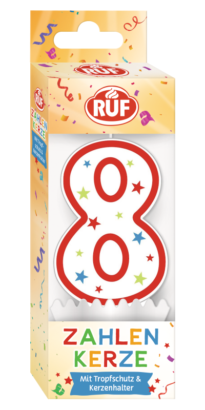 RUF Zahlenkerze 8
