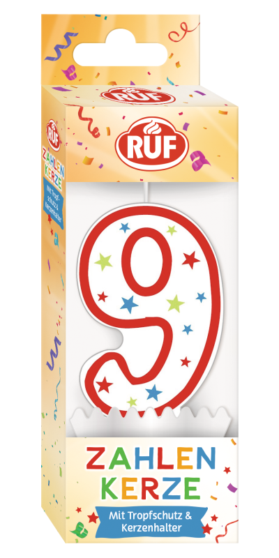 RUF Zahlenkerze 9
