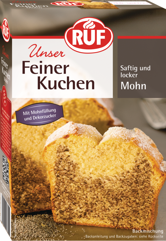 RUF Feiner Kuchen Mohn Backmischung