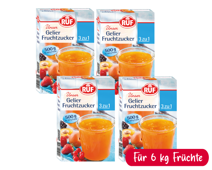 RUF Gelier Fruchtzucker Bundle (4 Stück)