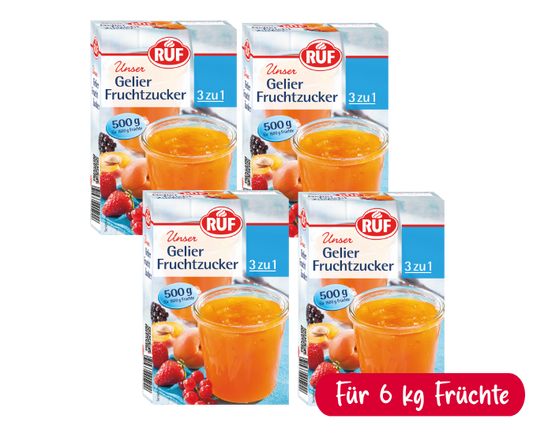 RUF Gelier Fruchtzucker Bundle (4 Stück)