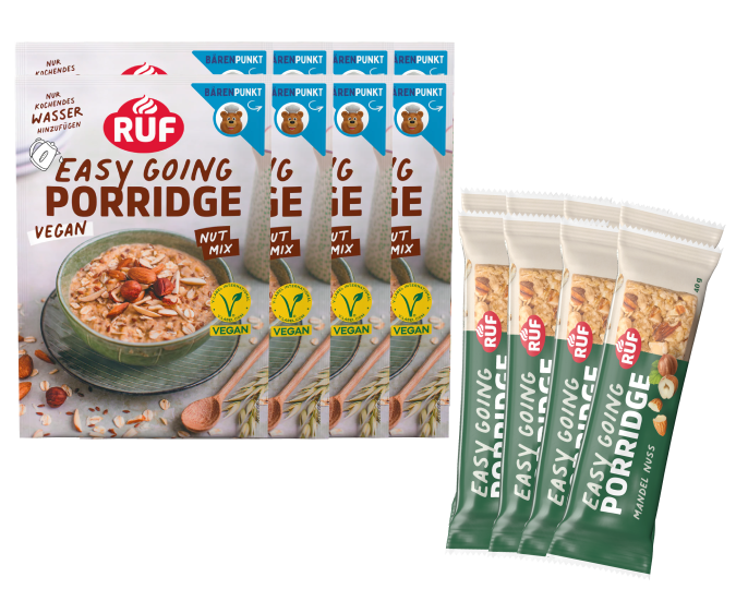 RUF Nuss Porridge + Riegel (16 Stück)