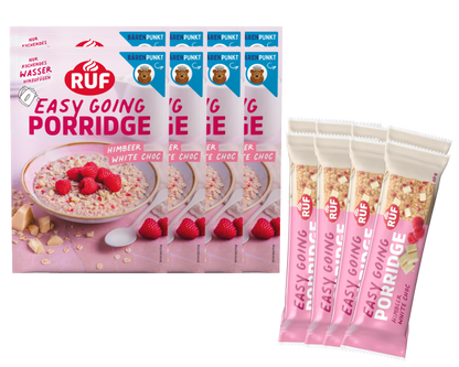 RUF Himbeer White Choc Porridge + Riegel (16 Stück)