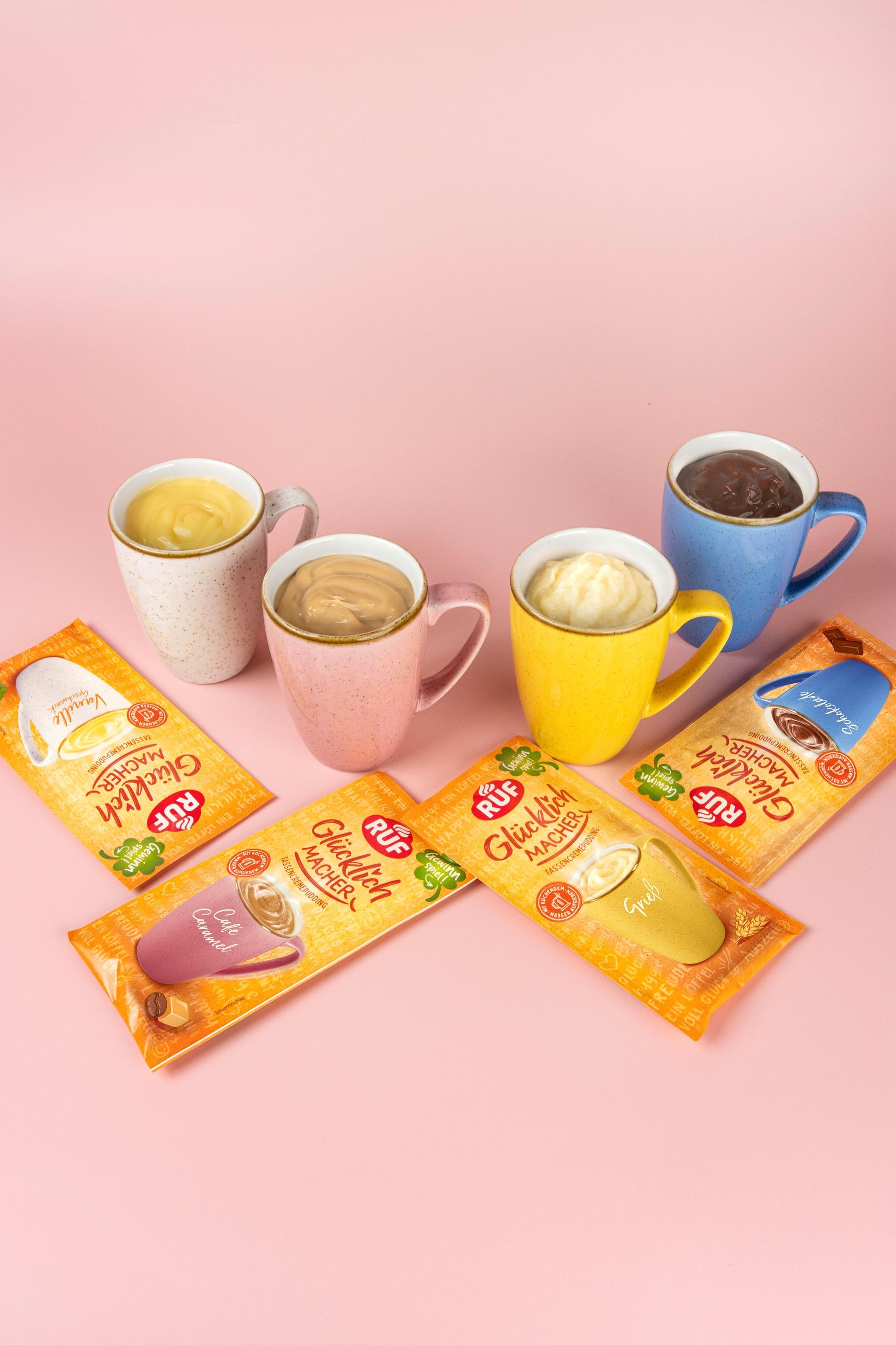 RUF Glücklichmacher große Geschenkbox 4 Tassen, 8 Puddinge -  Bild 3