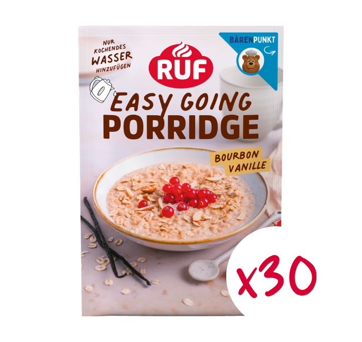 RUF Monats-Vorrat Porridge Bourbon Vanille (30 Stück)
