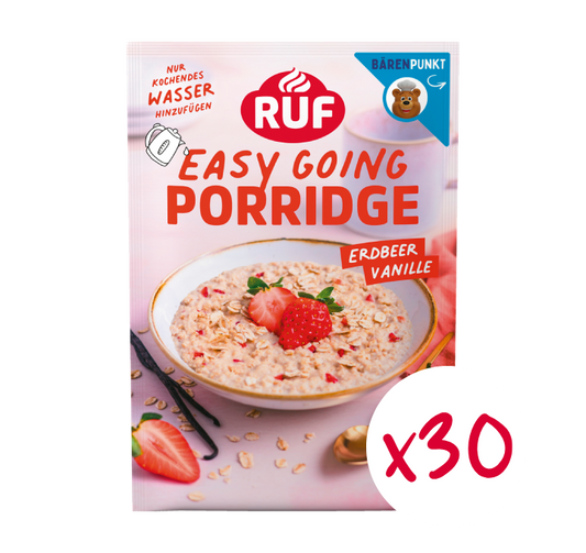 RUF Monats-Vorrat Porridge Erdbeer Vanille (30 Stück)