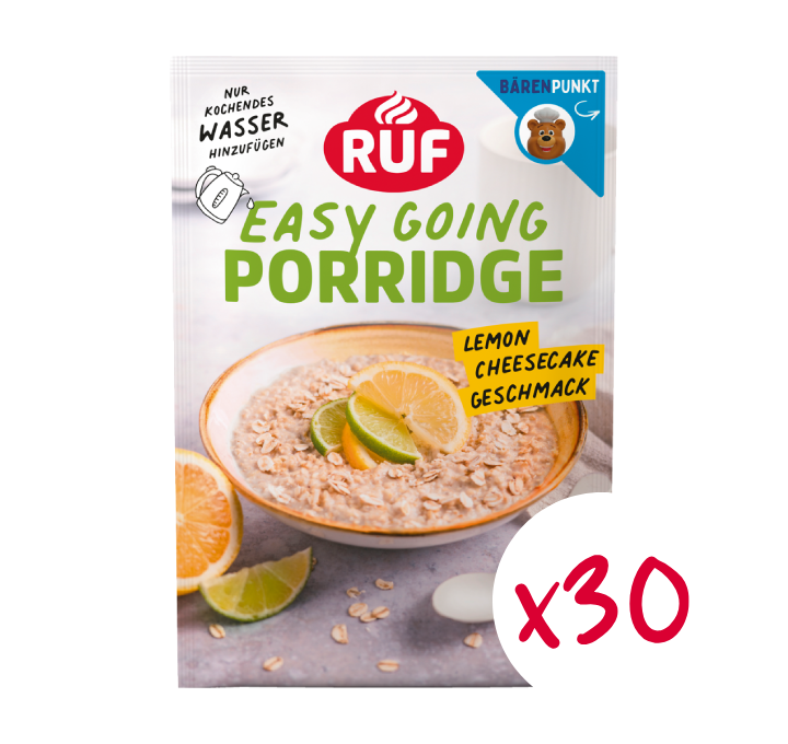 RUF Monats-Vorrat Porridge Lemon Cheesecake (30 Stück)