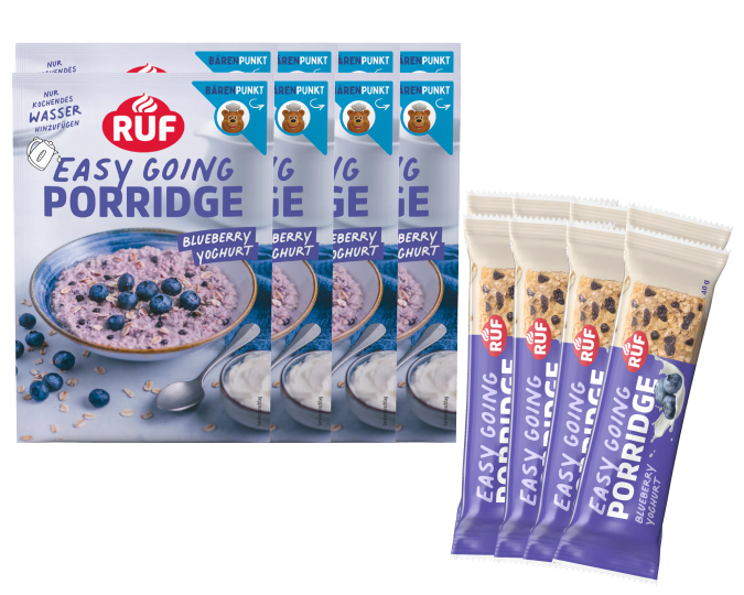 RUF Blueberry Yoghurt Porridge + Riegel (16 Stück)