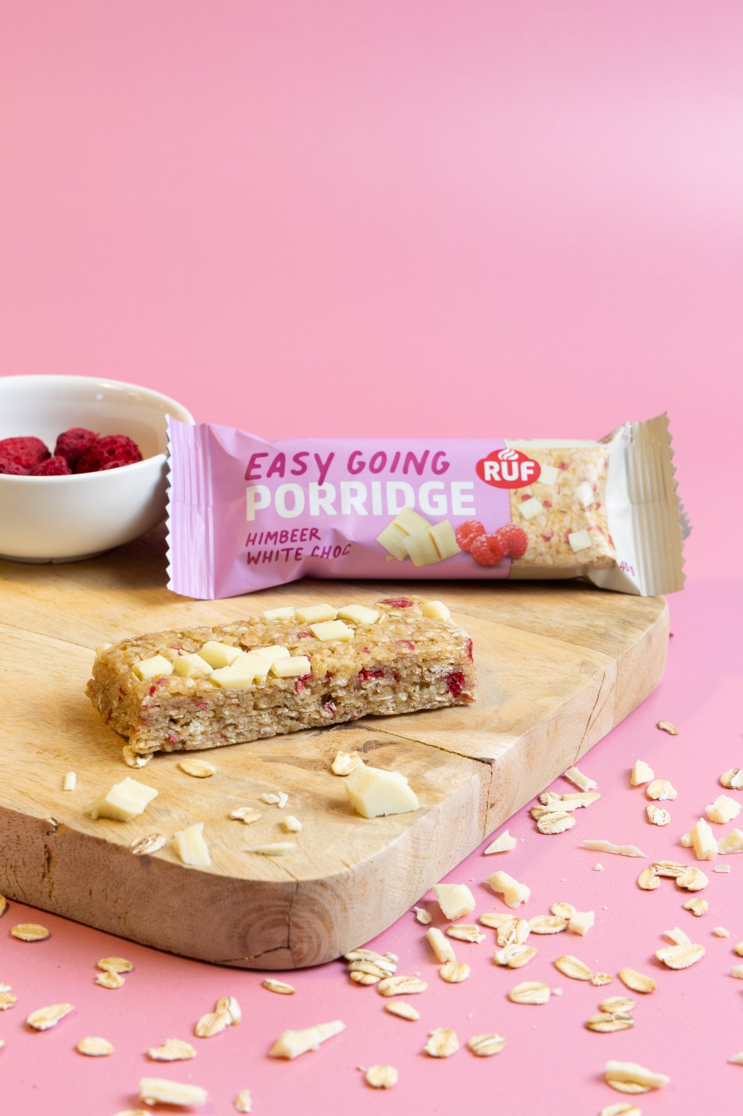 RUF Himbeer White Choc Porridge + Riegel (16 Stück)