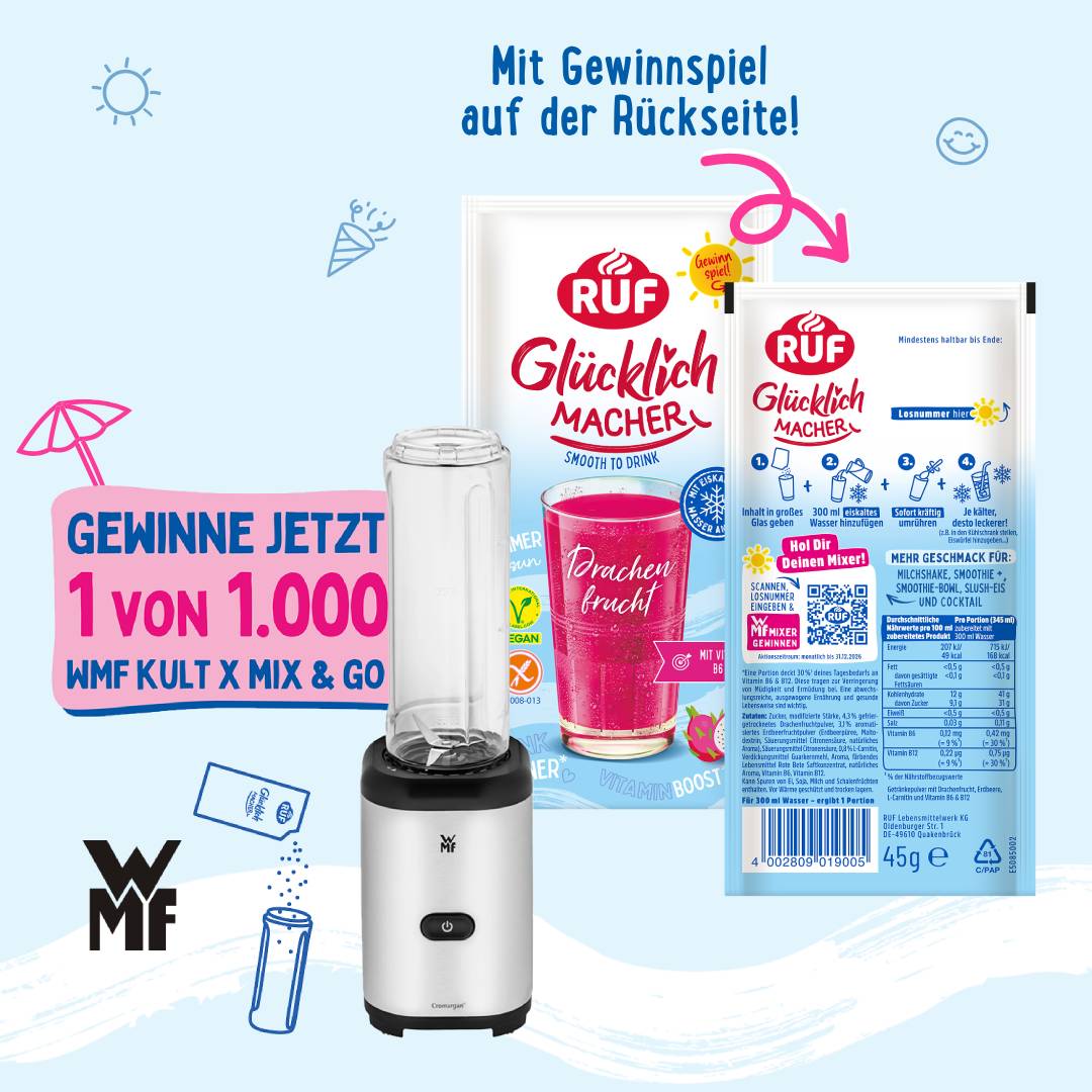 RUF Glücklichmacher Smooth to Drink Blaubeere Banane