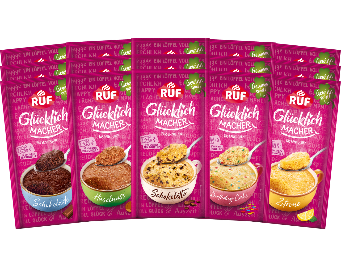 RUF Glücklichmacher Tassenkuchen Set (15 Stück)